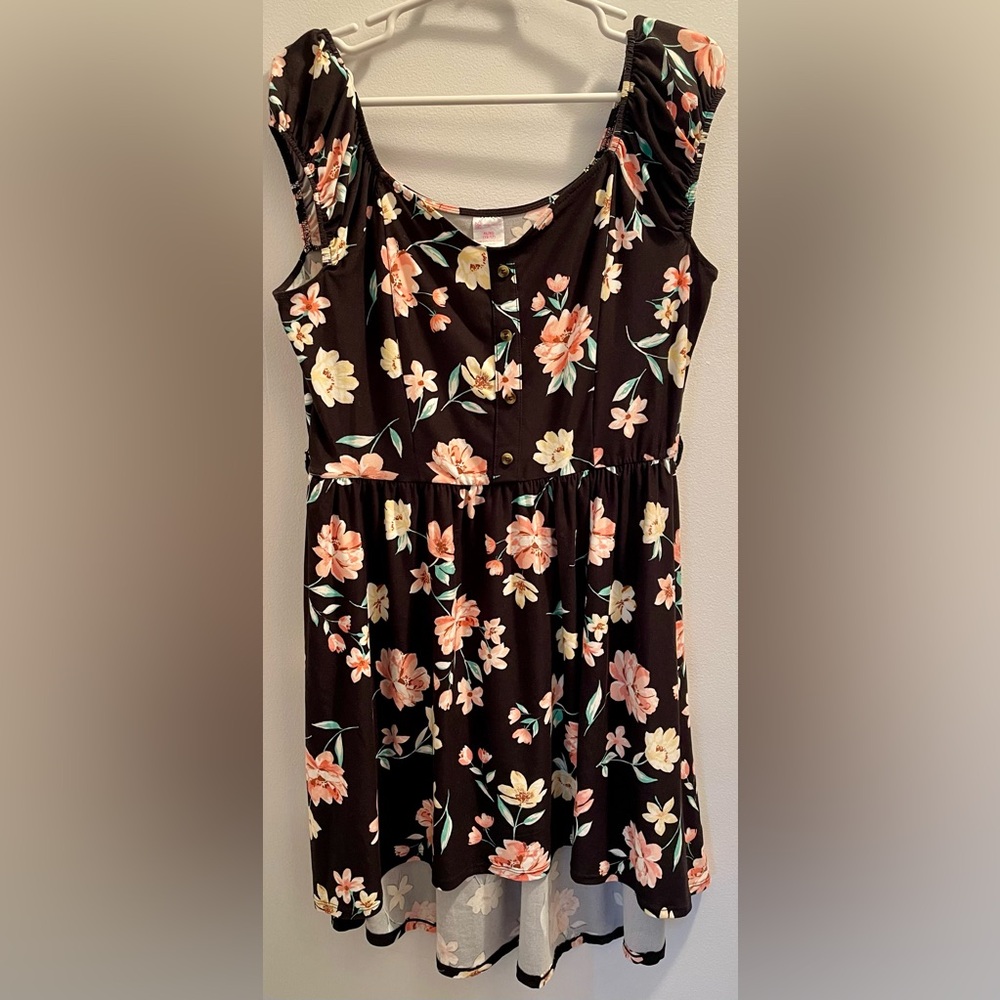 Hi/low floral dress